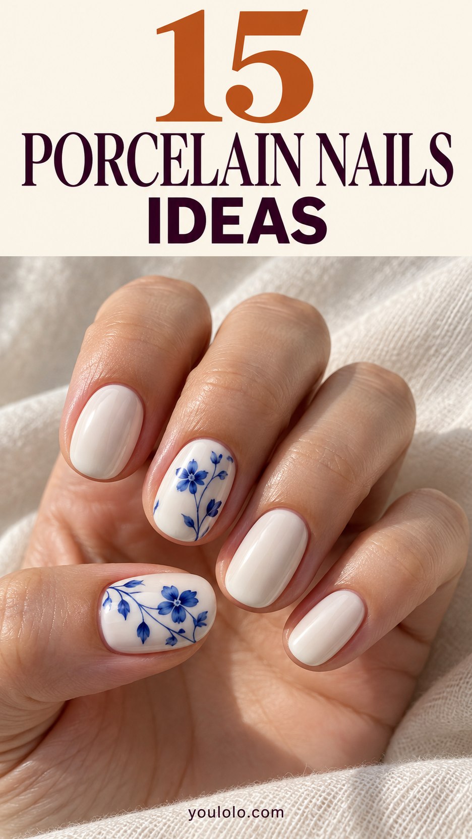Porcelain Nails: 15 Delicate Painted Design Ideas