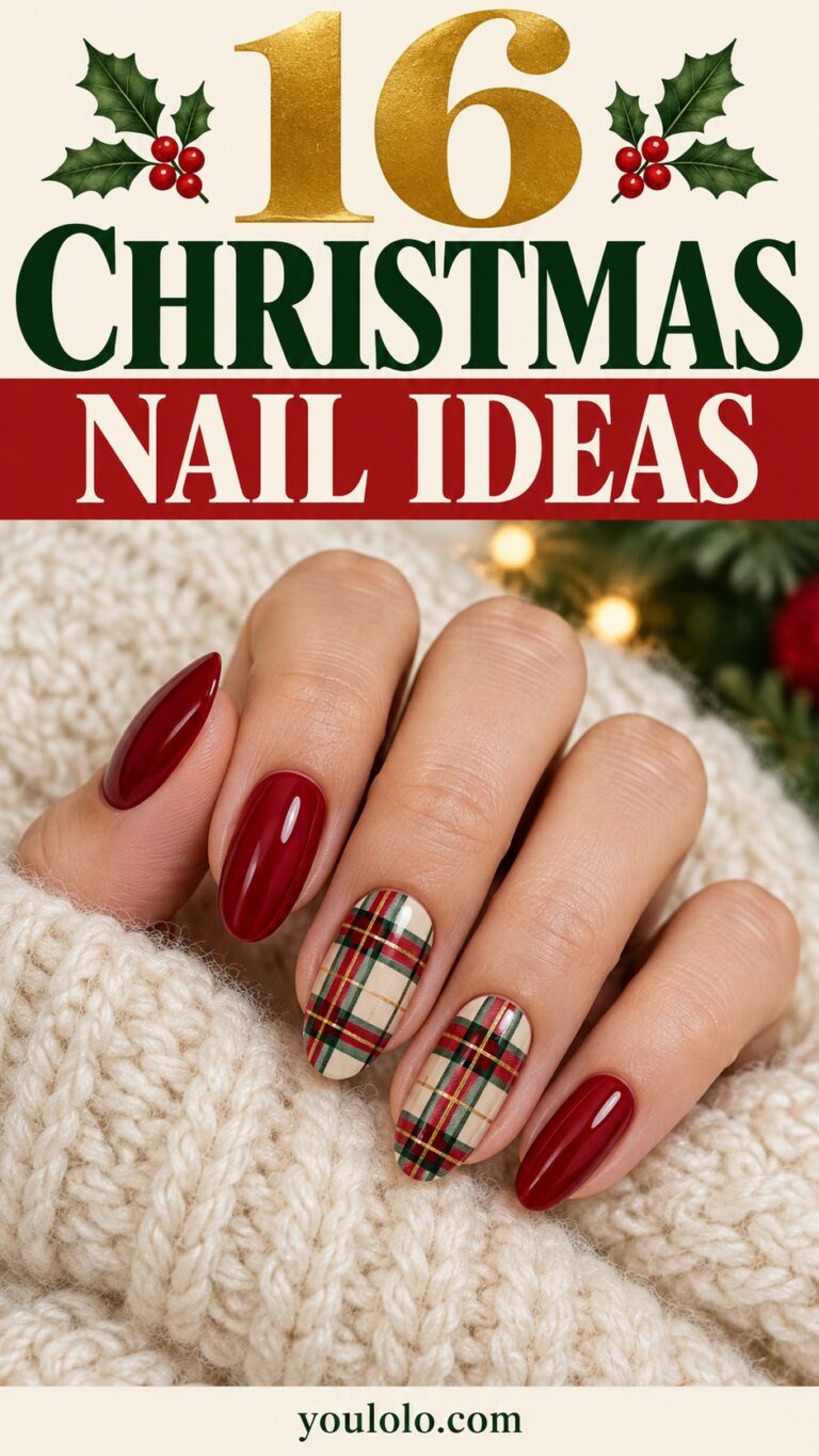 16 Christmas Nails Ideas with Classic Holiday Details