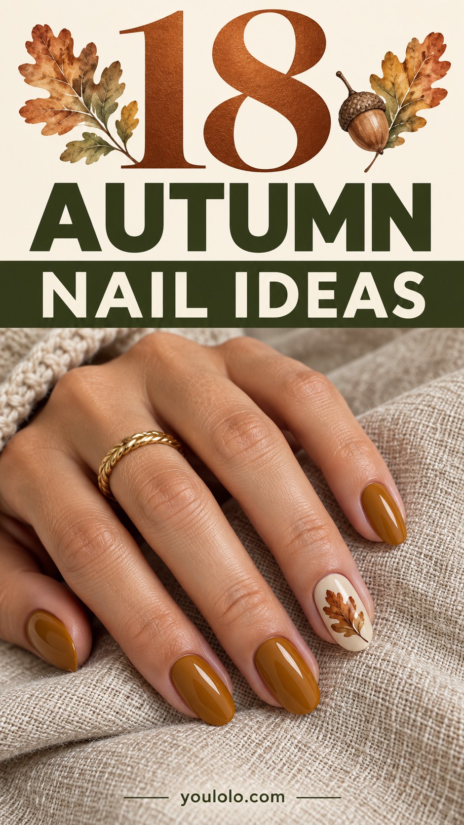 18 Autumn Nails Ideas with Leaves and Woodland Details
