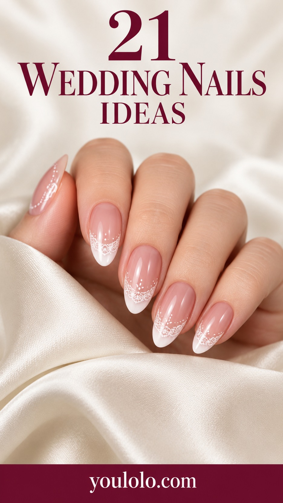 21 wedding nails ideas with delicate bridal manicure details